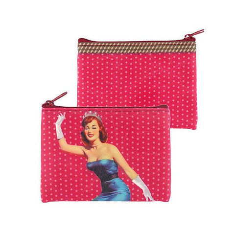 Online shopping for vegan brand LAVISHY's retro social butterfly pinup girl & polka dots print vegan coin purse. It's great for everyday use or as gift for friends & family. Wholesale at www.lavishy.com to gift shop, clothing & fashion accessories boutique & book store in USA, Canada & worldwide since 2001.