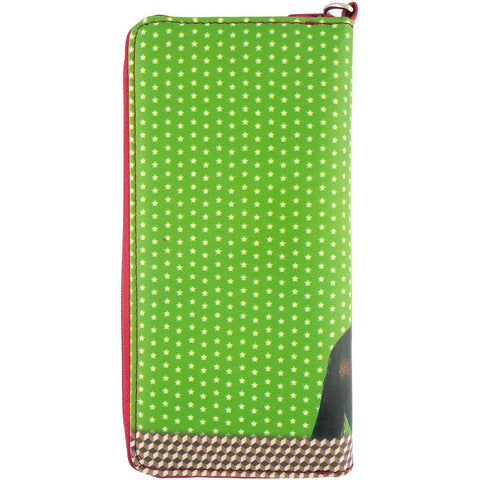 LAVISHY pinup cow girl print vegan wristlet wallet
