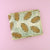 Golden leaf print medium flat wallet for teens and tweens