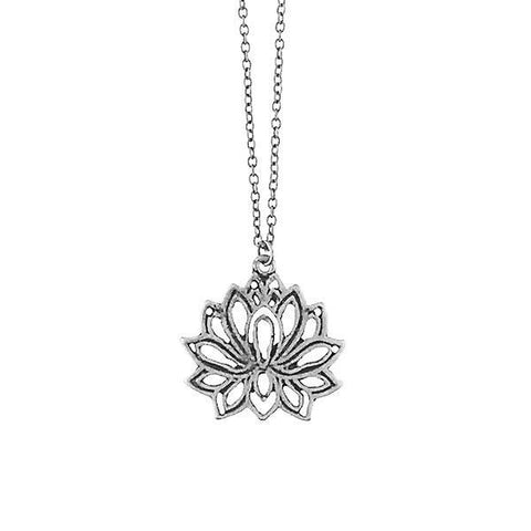 Shop LAVISHY handmade cutout lotus pendant necklace made with recycled materials. They are unique, fun, Eco-friendly & affordable. Wholesale available at www.lavishy.com for gift shop, boutique & corporate buyer.