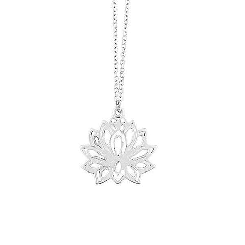 Shop LAVISHY handmade cutout lotus pendant necklace made with recycled materials. They are unique, fun, Eco-friendly & affordable. Wholesale available at www.lavishy.com for gift shop, boutique & corporate buyer.
