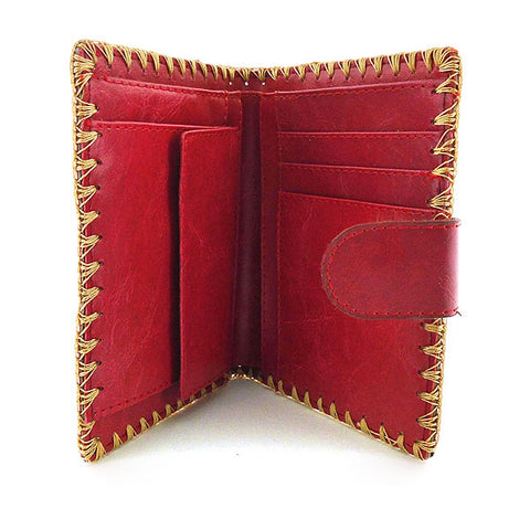 LAVISHY flower & butterfly embroidered vegan medium wallet for women