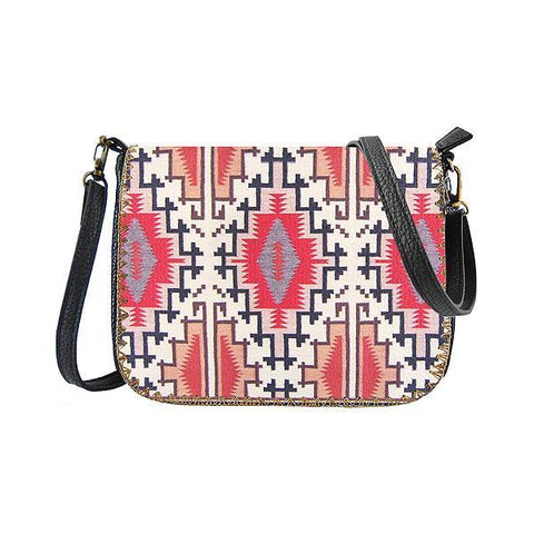 Mlavi Studio's whimsical vegan crossbody bag with Bohemian style Balkan textile pattern print. It's roomy enough to hold wallet, smart phone and small personal items like key and lip balm. Wholesale at www.mlavi.com for gift shops, fashion accessories & clothing boutiques, museum stores worldwide.