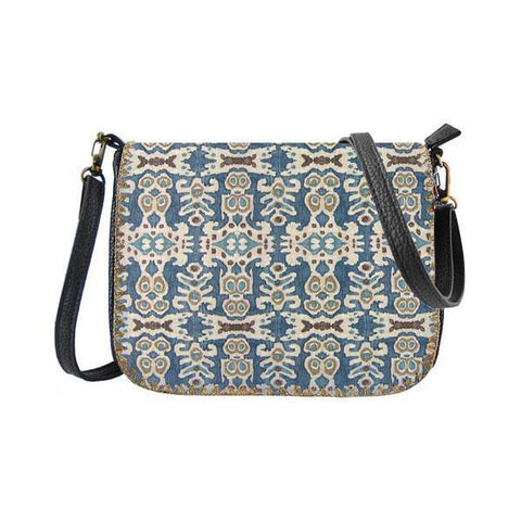 Mlavi Eco-friendly & cruelty free bohemian style Ikat print vegan cross body bag. Great for everyday use & wonderful as a gift to family & friends. Wholesale at www.mlavi.com for gift shops, fashion accessories & clothing boutiques, museum stores worldwide.