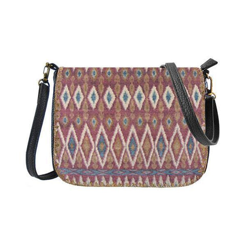 Mlavi Eco-friendly & cruelty free bohemian style Ikat print vegan cross body bag. Great for everyday use & wonderful as a gift to family & friends. Wholesale at www.mlavi.com for gift shops, fashion accessories & clothing boutiques, museum stores worldwide.