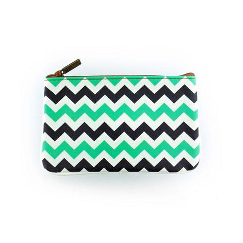 Mlavi studio chevron print vegan small pouch/coin purse made with Eco-friendly & cruelty free vegan materials. Great for everyday use or as gift for family & friends. Wholesale at www.mlavi.com to gift shop, clothing & fashion accessories boutiques, book stores in Canada, USA & worldwide.
