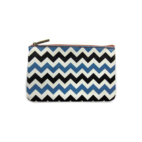 Mlavi studio chevron print vegan small pouch/coin purse made with Eco-friendly & cruelty free vegan materials. Great for everyday use or as gift for family & friends. Wholesale at www.mlavi.com to gift shop, clothing & fashion accessories boutiques, book stores in Canada, USA & worldwide.