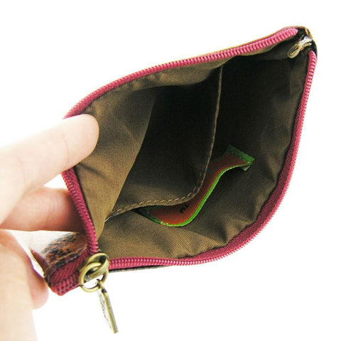 Mlavi Tattoo style mermaid vegan leather small pouch / coin purse