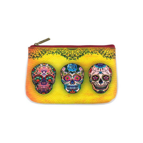 Mlavi Cool Tattoo collection sugar skull printed vegan pouch/coin purse. Wholesale available at http://www.mlavi.com/mlavi-tattoo-themed-vegan-bag-wallet-accessories-wholesale.html