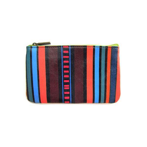 Mlavi beautiful Mexican textile pattern print small pouch/coin purse made with Eco-friendly vegan materials. 