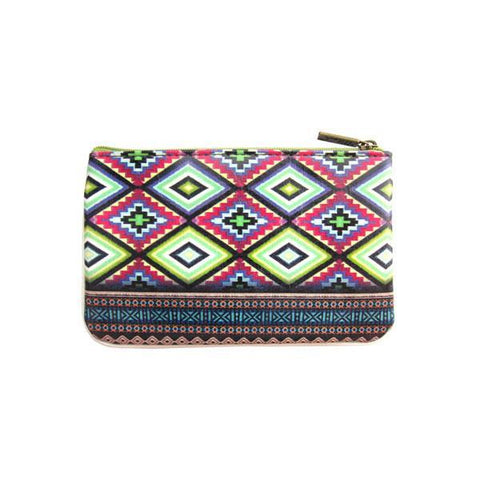 Mlavi beautiful Mexican textile pattern print small pouch/coin purse made with Eco-friendly & cruelty free vegan materials.  Great for every use or as gift for family & friends. Wholesale at www.mlavi.com for gift shops, clothing & fashion accessories boutiques worldwide.