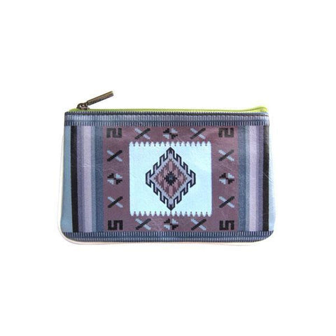 Mlavi beautiful Mexican textile pattern print small pouch/coin purse made with Eco-friendly vegan materials. 