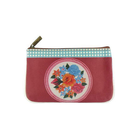 Mlavi beautiful Mexican oilcloth floral pattern print small pouch/coin purse  for every use or as gift for family & friends. Wholesale at www.mlavi.com