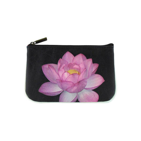 Mlavi Iris flower print small pouch/coin purse made with Eco-friendly & cruelty free vegan materials. Gift & boutique buyer can order wholesale at www.mlavi.com for ethically made & unique fashion accessories including bags, wallets, purses, coin purses, travel accessories & gifts.