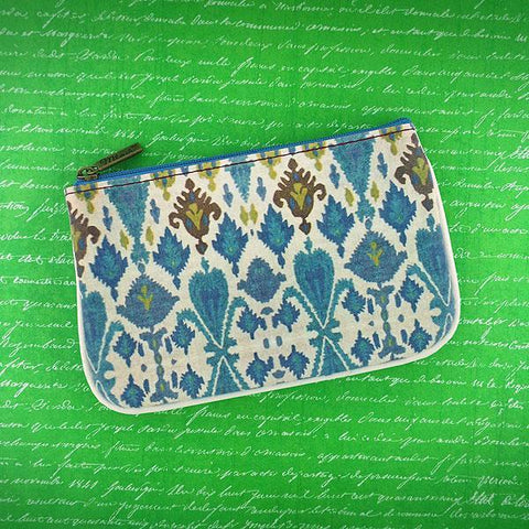Mlavi Ikat pattern print small pouch/coin purse made with Eco-friendly & cruelty free vegan materials. Great for everyday use & wonderful as a gift to family & friends. Wholesale at www.mlavi.com