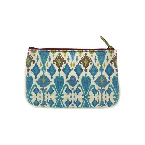 Mlavi Ikat pattern print small pouch/coin purse made with Eco-friendly & cruelty free vegan materials. Great for everyday use & wonderful as a gift to family & friends. Wholesale at www.mlavi.com