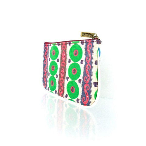 Mlavi Ikat pattern print small pouch/coin purse made with Eco-friendly & cruelty free vegan materials. Great for everyday use & wonderful as a gift to family & friends. Wholesale at www.mlavi.com