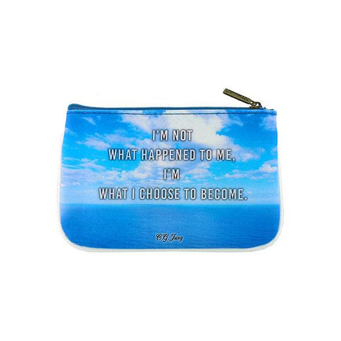 Eco-friendly, cruelty-free, ethically made vegan leather small pouch/coin purse with poetic photography & inspiration quote print by Mlavi. Wholesale at www.mlavi.com
