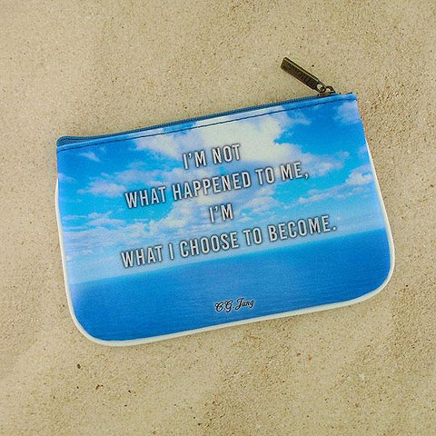 Eco-friendly, cruelty-free, ethically made vegan leather small pouch/coin purse with poetic photography & inspiration quote print by Mlavi. Wholesale at www.mlavi.com