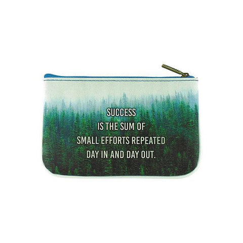Eco-friendly, cruelty-free, ethically made vegan leather small pouch/coin purse with poetic photography & inspiration quote print by Mlavi. Wholesale at www.mlavi.com