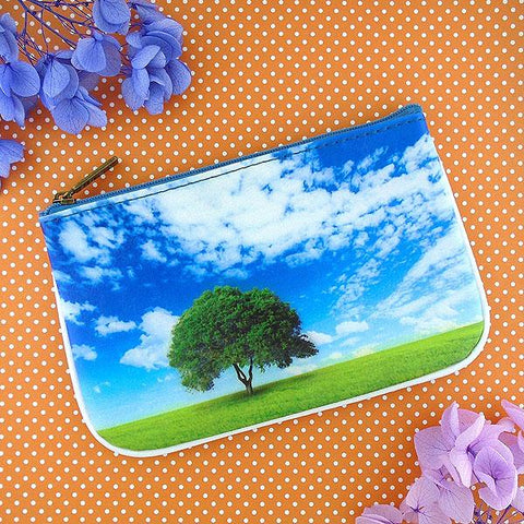 Eco-friendly, cruelty-free, ethically made vegan leather small pouch/coin purse with poetic photography & inspiration quote print by Mlavi. Wholesale at www.mlavi.com