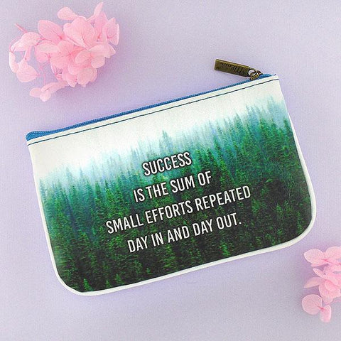 Eco-friendly, cruelty-free, ethically made vegan leather small pouch/coin purse with poetic photography & inspiration quote print by Mlavi. Wholesale at www.mlavi.com