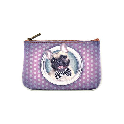 Mlavi's Eco-friendly vegan leather small pouch/coin purse with Boston Terrier with bow tie print. It's great for everyday use & a unique gift for yourself, family & friends. More pet/dog/cat/animal theme fashion accessories are available for wholesale at www.mlavi.com for gift & boutique buyers worldwide.