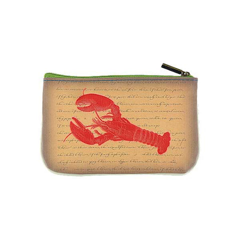 Eco-friendly, cruelty-free small pouch/coin purse with vintage style Massachusetts lighthouse & lobster print by Mlavi Studio. Great for everyday use, gift for family & friends. Wholesale at www.mlavi.com to gift shop, clothing & fashion accessories boutiques, book stores, souvenir shops in USA.
