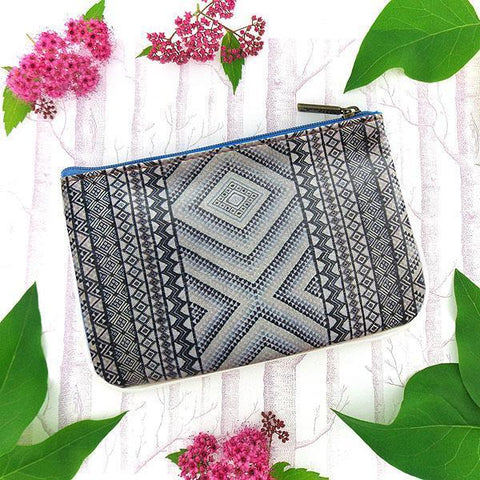 Mlavi whimsical vegan small pouch/coin purse with Bohemian style Moroccan pattern printfor everyday use or as gift for family & friends. Wholesale at www.mlavi.com