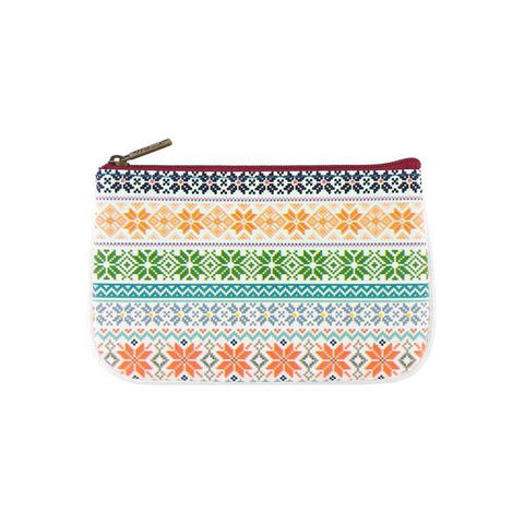Mlavi whimsical Nordic Scandinavian pattern print vegan leather small pouch/coin purse for everyday use, travel or as gift for family & friends. Wholesale at www.mlavi.com