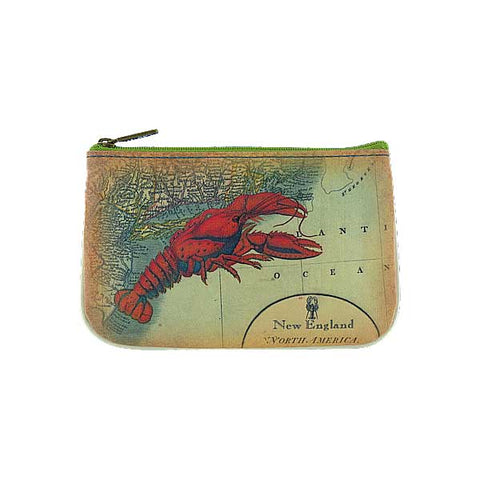 Mlavi vintage style New England lobster print small pouch/coin purse