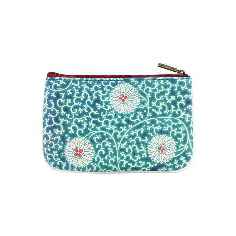 Mlavi's Eco-friendly vegan leather small pouch/coin purse with blue and white porcelain pattern print. It's great for everyday use & a unique gift for yourself, family & friends. More Asian themed wallets & other fashion accessories are available for wholesale at www.mlavi.com for gift & boutique buyers worldwide.