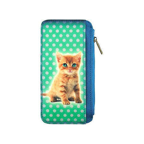 Eco-friendly, cruelty-free, ethically made vegan cardholder with adorable cat print by Mlavi Studio. Great for everyday use or as gift for family & friends. Wholesale at www.mlavi.com to gift shop, clothing & fashion accessories boutiques, book stores.