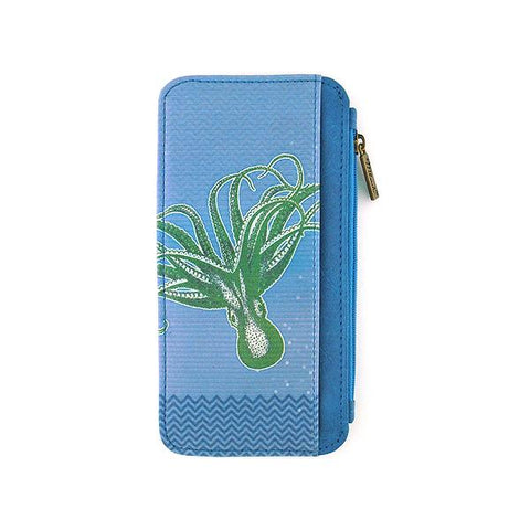 Eco-friendly, cruelty-free, ethically made octopus print vegan cardholder by Mlavi Studio. Great for travel or as gift for family & friends. Wholesale at www.mlavi.com to gift shop, clothing & fashion accessories boutiques, book stores.