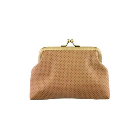 Mlavi brown eye cat face retro style kiss lock frame vegan leather coin purse for everyday use & gift idea for family & friends. Wholesale at www.mlavi.com
