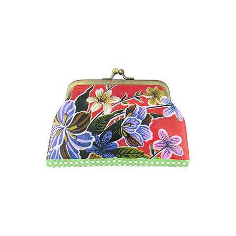 Mlavi retro style Mexican oilcloth flower print kiss lock frame coin purse. Great gift for your family & friends. Wholesale at www.mlavi.com