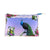 Mlavi vegan leather vintage style makeup pouch features whimsical peacock illustration. A great gift idea for yourself & your friends & family. More whimsical fashion accessories are available for wholesale at www.mlavi.com for gift shop,  , fashion accessories & clothing boutique buyers in Canada, USA & worldwide.