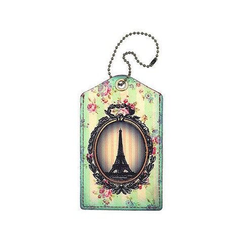 Eco-friendly, cruelty-free, ethically made luggage tag with vintage style Paris Eiffel tower print by Mlavi Studio. Great for everyday use, travel or as whimsical gift for family & friends. Wholesale at www.mlavi.com to gift shop, clothing & fashion accessories boutiques, book stores worldwide.