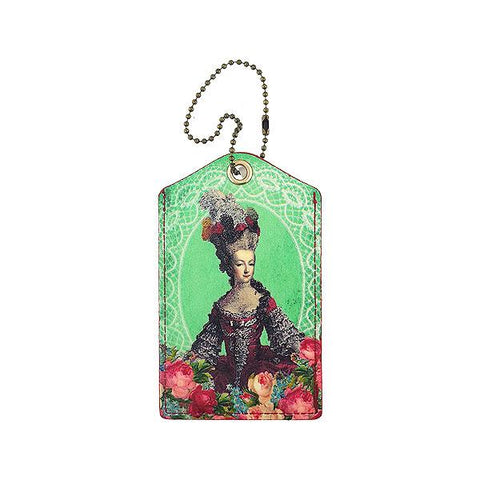 Eco-friendly, cruelty-free, ethically made luggage tag with vintage style queen Marie Antoinette print by Mlavi Studio. Great for everyday use, travel or as whimsical gift for family & friends. Wholesale at www.mlavi.com to gift shop, clothing & fashion accessories boutiques, book stores worldwide.
