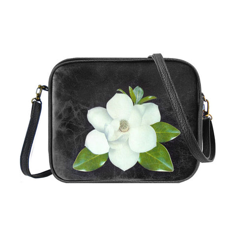 Mlavi Eco-friendly magnolia flower vegan crossbody bag/toiletry bag