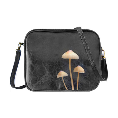 Mlavi Eco-friendly mushroom  vegan crossbody bag/toiletry bag