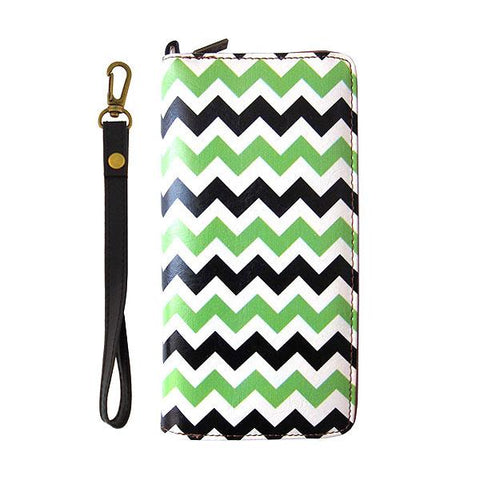 Mlavi chevron pattern print wristlet large wallet for women for everyday use, travel or as gift for family & friends. Wholesale at www.mlavi.com