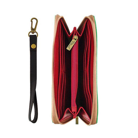 Mlavi Ikat pattern print wristlet large wallet for women for everyday use, travel or as gift for family & friends. Wholesale at www.mlavi.com