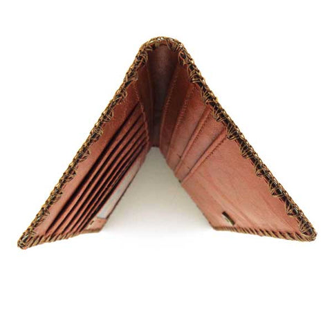 Mlavi whimsical vegan large flat wallet with Mexican Aztec textile pattern print. Great for everyday use & a cool gift for family & friends. 