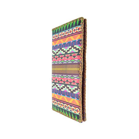 Mlavi whimsical vegan large flat wallet with Mexican Aztec textile pattern print. Great for everyday use & a cool gift for family & friends. Free gift box with every purchase. Wholesale at www.mlavi.com for gift shops, clothing & fashion accessories boutiques, museum gift stores worldwide.