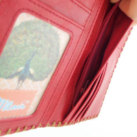 Mlavi whimsical vegan large flat wallet with Mexican Aztec textile pattern print. Great for everyday use & a cool gift for family & friends. Free gift box with every purchase. Wholesale at www.mlavi.com for gift shops, clothing & fashion accessories boutiques, museum gift stores worldwide.