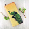 BW-B002: Peacock Large zipper wallet