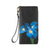 Mlavi studio's iris flower printed vegan large wristlet wallet made with Eco-friendly & cruelty free vegan materials. Gift & boutique buyer can order wholesale at www.mlavi.com for ethically made & unique fashion accessories including bags, wallets, purses, coin purses, travel accessories & gifts.
