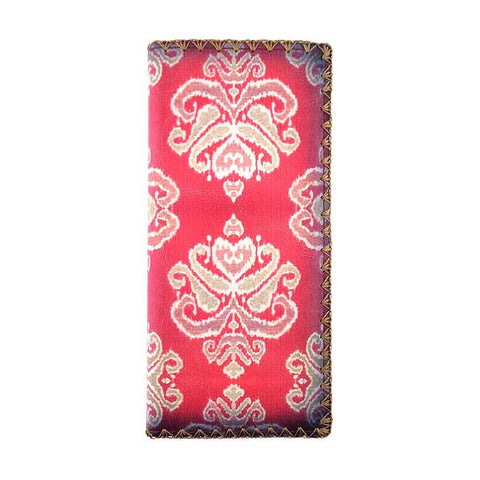 BW-IK027: Mlavi Ikat print large flat vegan wallet for online shopping