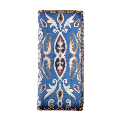 BW-IK028: Mlavi Ikat print large flat vegan wallet for online shopping